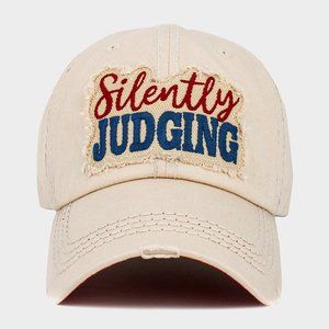 SILENTLY JUDGING adjustable BASEBALL CAP for Women